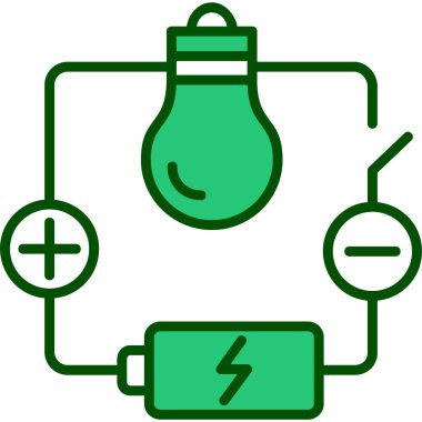 Pil. Web simgesi basit illüstrasyon