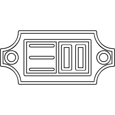 Araba anahtarı simgesi. Beyaz arkaplanda izole edilmiş web için araba vektör simgelerinin özet çizimi