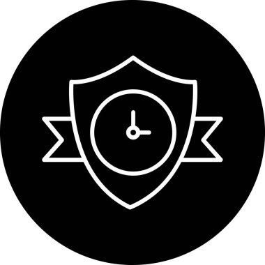 Saat simgesinin vektör illüstrasyonu