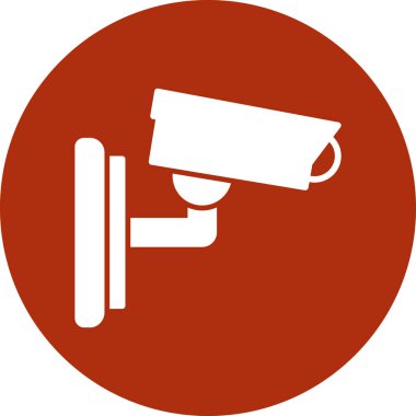 Kapalı devre televizyon ikonu vektörü. düz dizayn sembolü