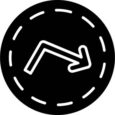 yol parçası simgesi, vektör illüstrasyonu