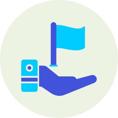 elele tutuşan kamera simgesi, vektör illüstrasyonu