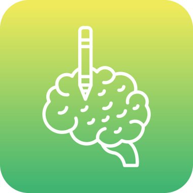 İnsan beyni simgesi yeşil