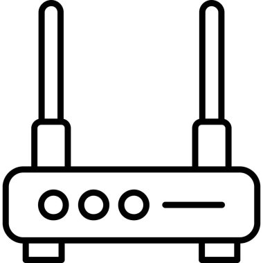router simgesi vektör illüstrasyonu