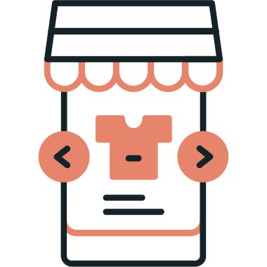 İnternetten alışveriş. Basit resimleme