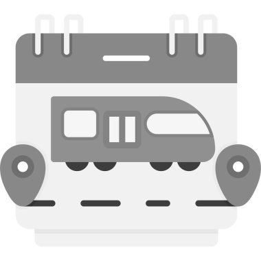 tren düz simgesi, vektör, illüstrasyon, seyahat kavramı