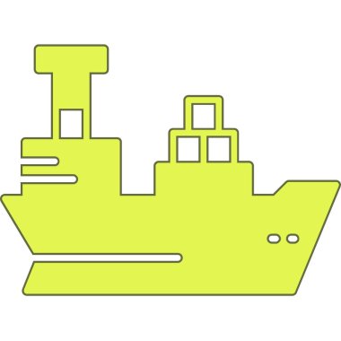 Teknenin vektör düzlüğü simgesi.