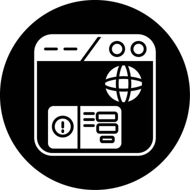 Web simgesi, vektör illüstrasyonu