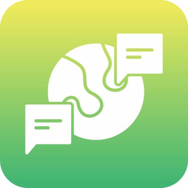 Sohbet simgesinin vektör illüstrasyonu