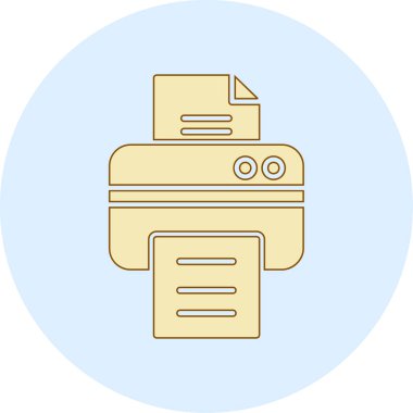 Yazıcı modern simgesi, vektör illüstrasyonu