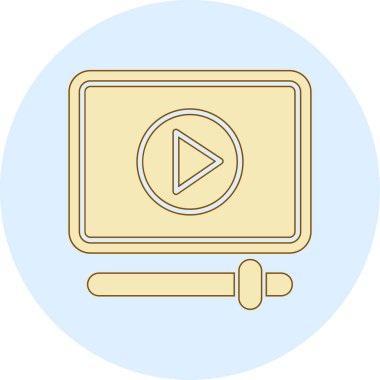 Video kamera. Web simgesi basit tasarım