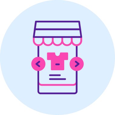 alışveriş simgesi vektör illüstrasyonu