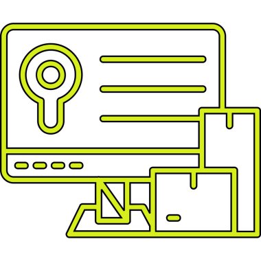 arama veri optimizasyon simgesi ana hat biçiminde