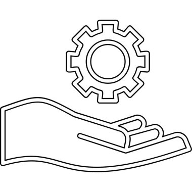 El çizimi dişli simgesi