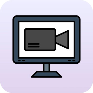 video simgesi, vektör illüstrasyonu