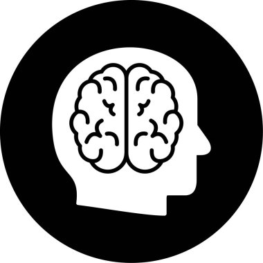 beyin ikonu vektör illüstrasyonu