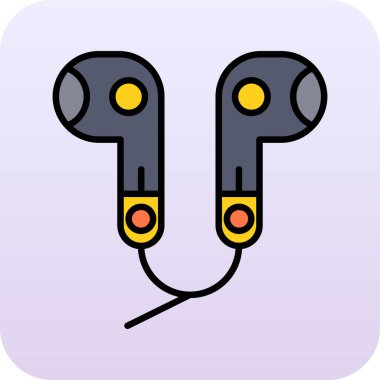 Kulaklık. Web simgesi basit illüstrasyon