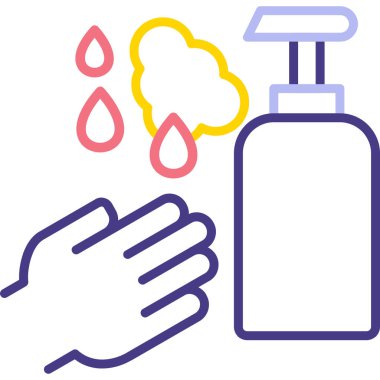 El dezenfektanı şişesi ikonu. vektör tasarımı