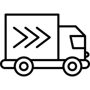 Kamyon teslimat ikonu. vektör illüstrasyonu