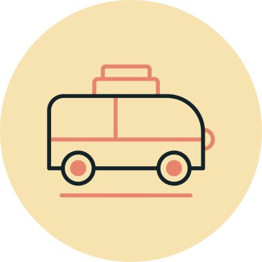 ambulans simgesi vektör illüstrasyonu