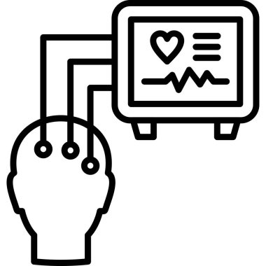 Beyin. Web simgesi basit tasarım