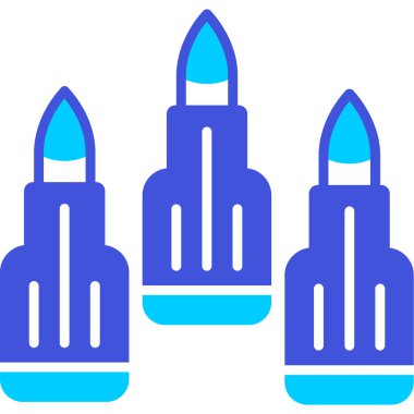 Roket. Web simgesi basit illüstrasyon