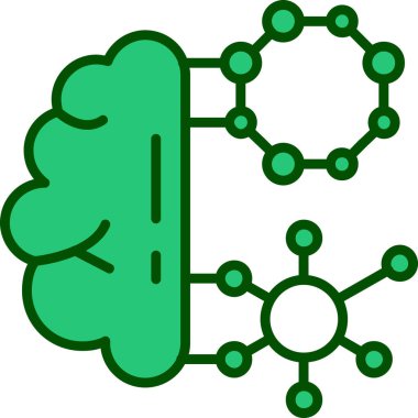 beyin ikonu vektör illüstrasyonu