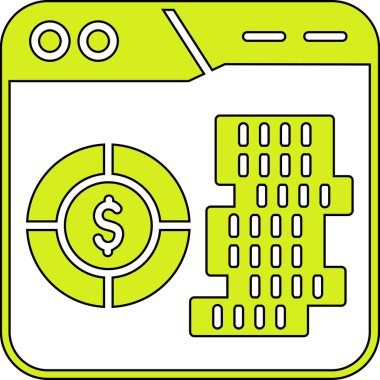 Dolar işareti vektör simgesi