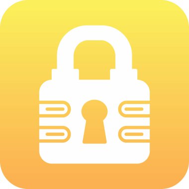 Düz simge, vektör resimlemesini kilitle