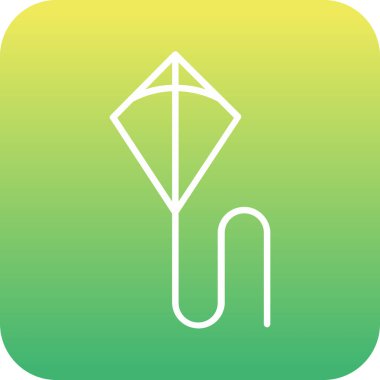 güzel ve yeşil çizgi vektör simgesi