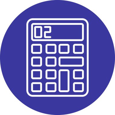 Hesap makinesi. Web simgesi basit tasarım