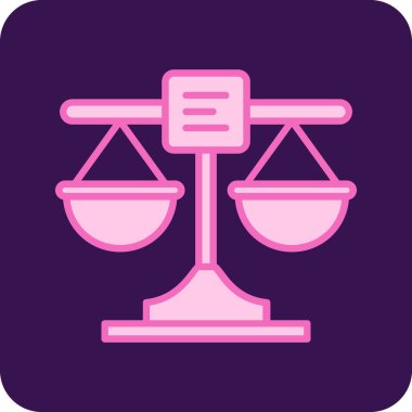 Kişisel ve ticari kullanım için vektör adalet simgesi.