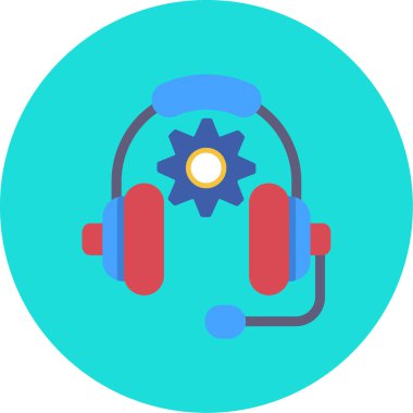 Kulaklık. Web simgesi basit illüstrasyon