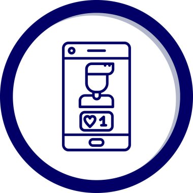 taşınabilir kalp ikonu vektör çizimi