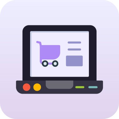 Bilgisayarlı alışveriş arabası.