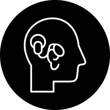 Beyin vektörü simgesi modern basit vektör illüstrasyonu