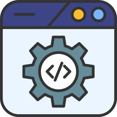 Web geliştirme simgesi, illüstrasyon