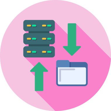 sunucu veri simgesi vektör illüstrasyonu