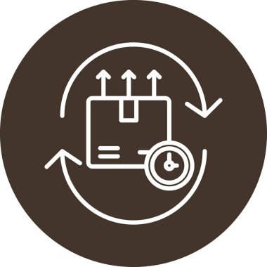 Dairesel bir ok ile dairesel bir çerçevenin vektör simgesi