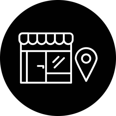 harita simgesi vektör illüstrasyonu