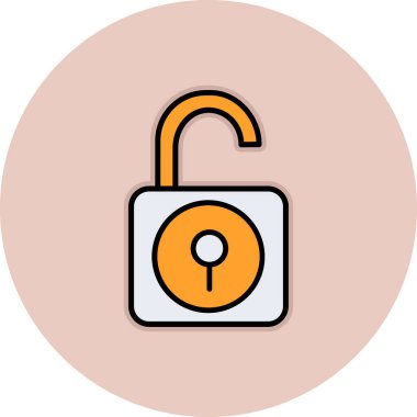 kilit vektör resimleme tasarımı