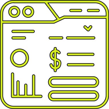 ödeme kontrol simgesi, basit illüstrasyon tasarımı