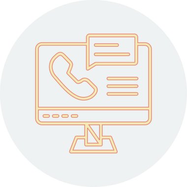 telefon arama simgesi, vektör illüstrasyonu