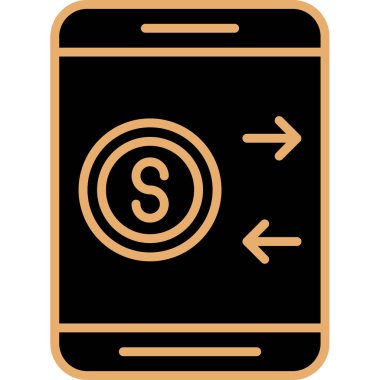 Cep telefonu. Web simgesi basit illüstrasyon