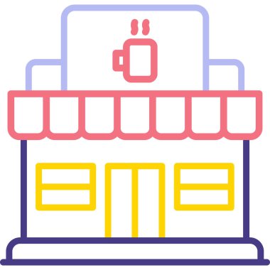 Dükkan. Web simgesi basit illüstrasyon