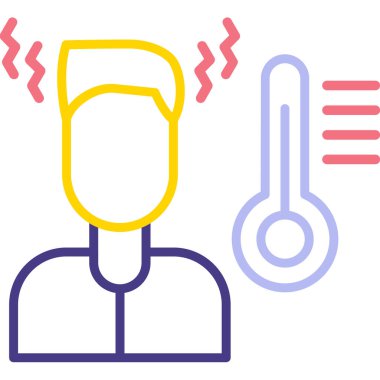 Mikrofonlu modern bir insan ikonunun vektör çizimi