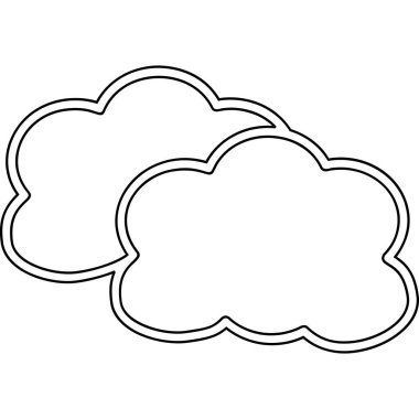 Bulut simgesi vektör illüstrasyonu