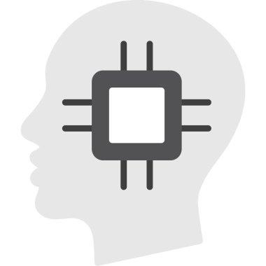 Yapay zeka, basit vektör simgesi