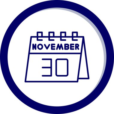 Takvim simgesinin vektör illüstrasyonu