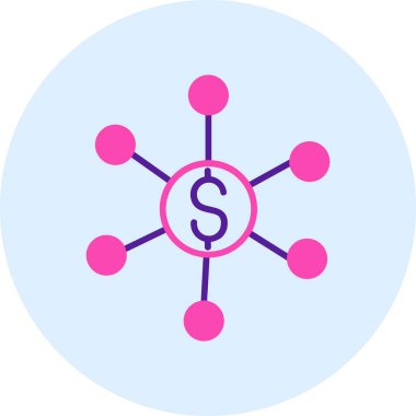 Para birimi. Web simgesi basit illüstrasyon